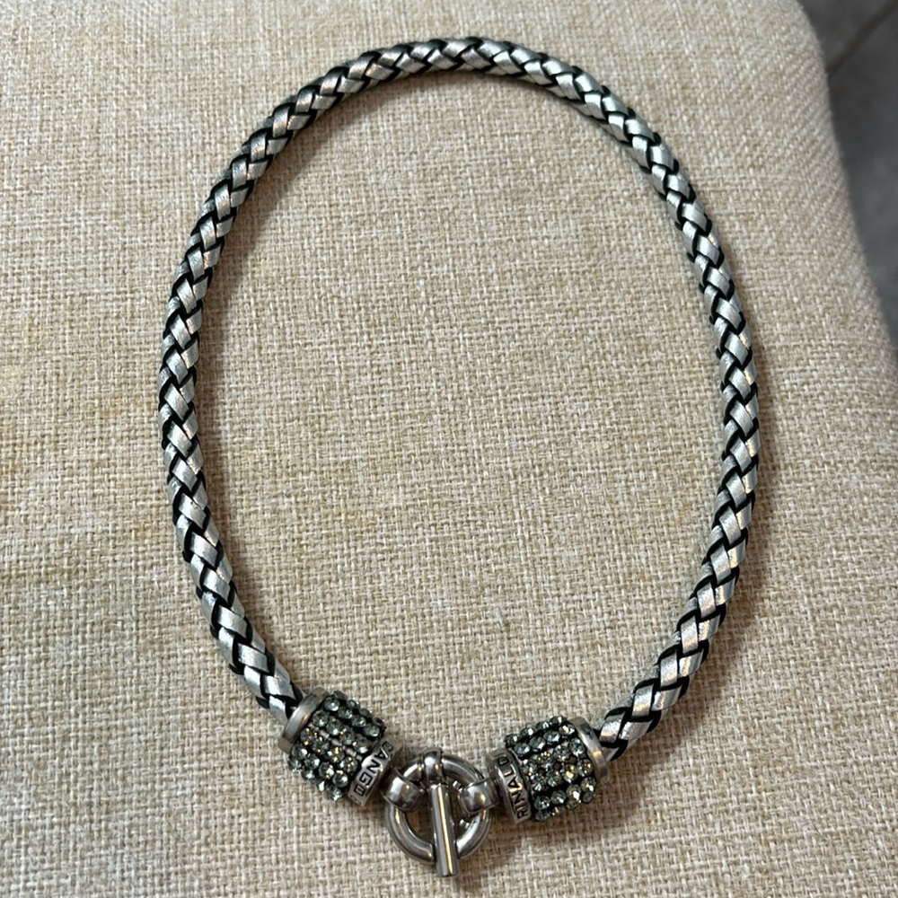 Cango & Rinaldi Leather and Crystal Necklace